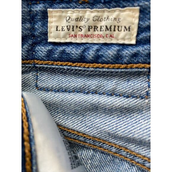 Levi's 501 S BIG E Size 25X30 Medium Wash Button Fly Distressed Denim Blue Jeans - Picture 7 of 12